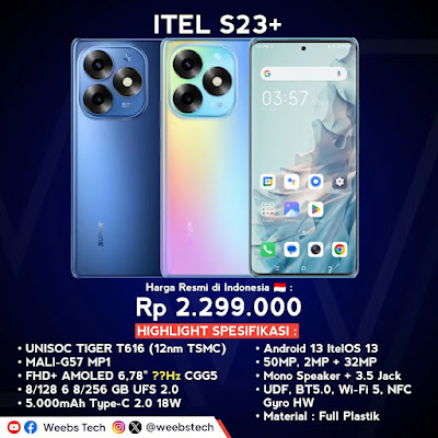 itel S23+ Harga itel S23+ Harga